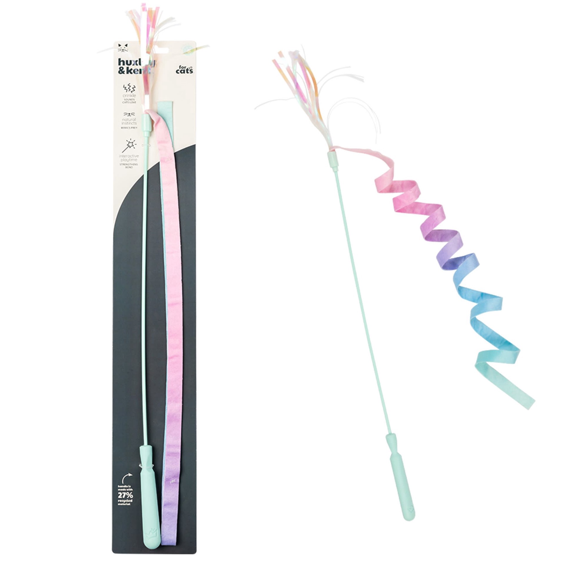 slide 1 of 1, Huxley & Kent Pastel Dance & Lure Wand Cat Toy, Large, 1 ct