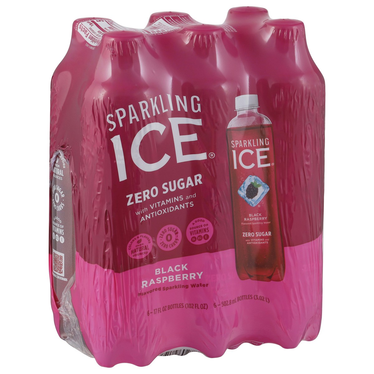 slide 7 of 14, Sparkling ICE 6 Pack Zero Sugar Black Raspberry, 6 ct; 17 oz