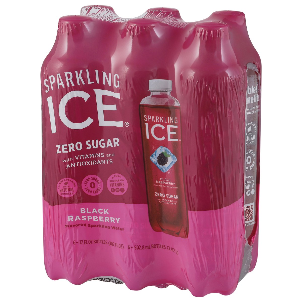 slide 13 of 14, Sparkling ICE 6 Pack Zero Sugar Black Raspberry, 6 ct; 17 oz