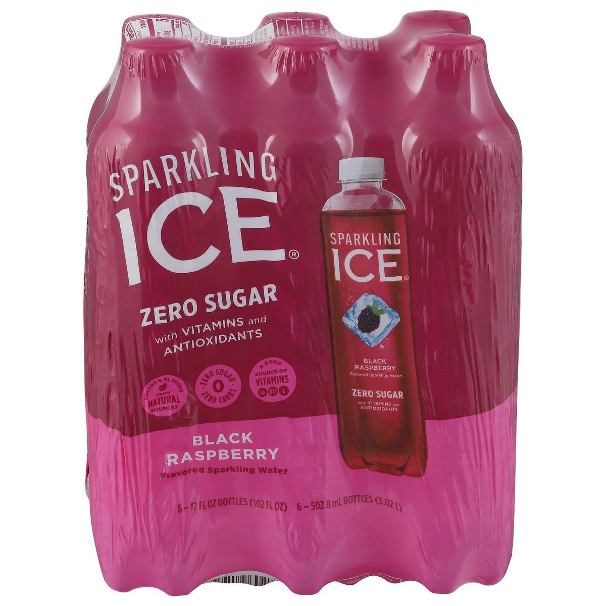slide 10 of 14, Sparkling ICE 6 Pack Zero Sugar Black Raspberry, 6 ct; 17 oz