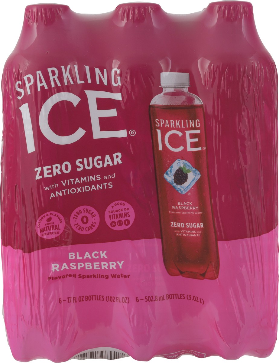 slide 2 of 14, Sparkling ICE 6 Pack Zero Sugar Black Raspberry, 6 ct; 17 oz