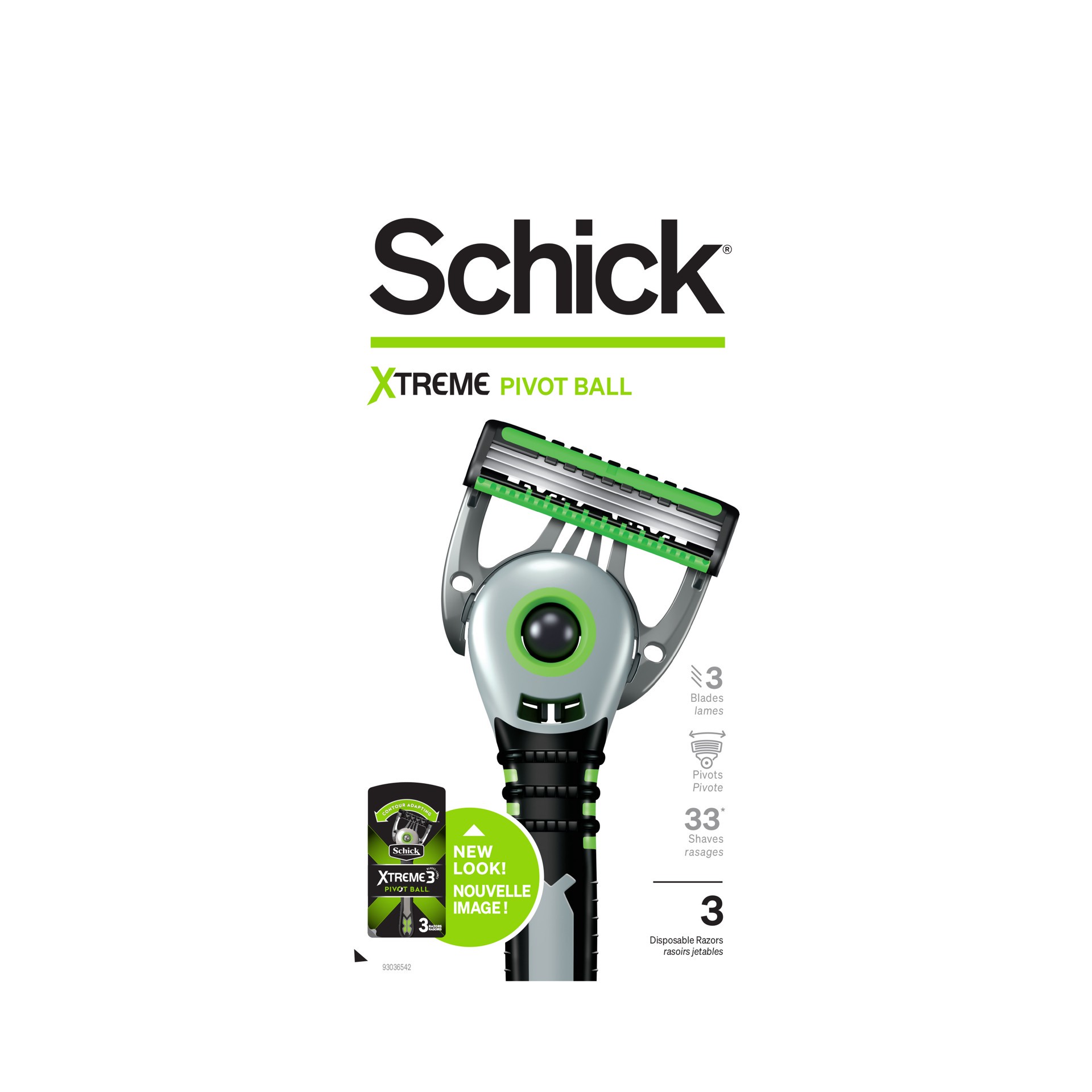 slide 1 of 5, Schick Xtreme 3 Pivot Ball Razors 3 ea, 3 ct