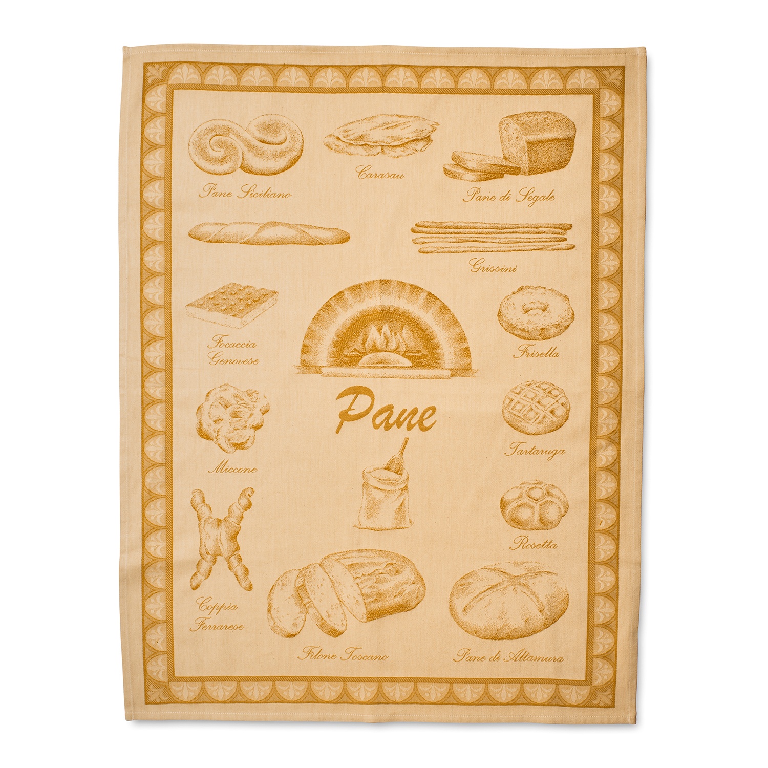 slide 1 of 1, Sur La Table Pantry Bread Jacquard Kitchen Towel, 31.5 in x 23.5 in