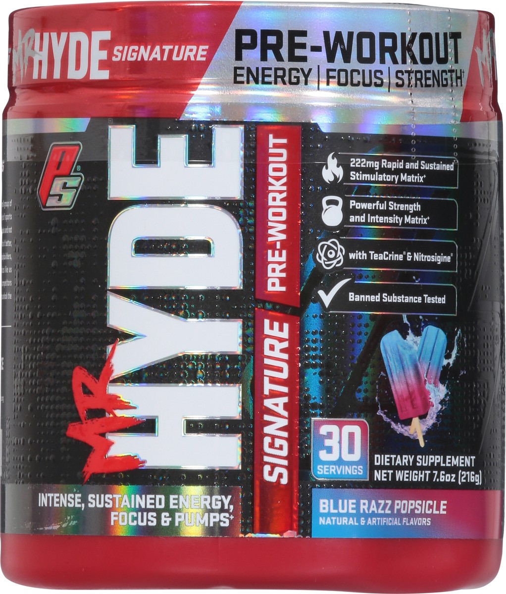 slide 3 of 9, Hyde Blue Razz Popsicle Pre-Workout 7.6 oz, 7.6 oz