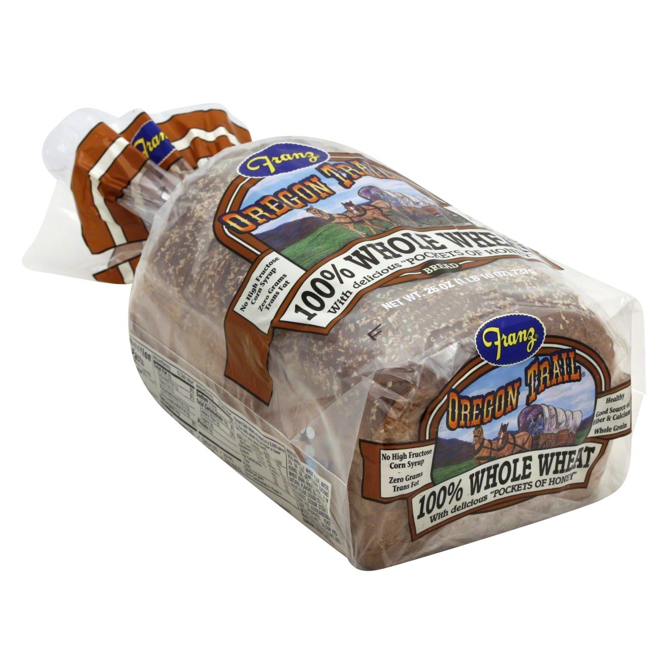 slide 1 of 3, Franz Oregon Trail 100% Whole Wheat Sandwich Bread, 26 oz