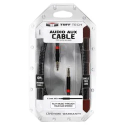 Custom Accessories Custom TUFF TECH 6' Heavy Duty Braided Auxiliary Cord