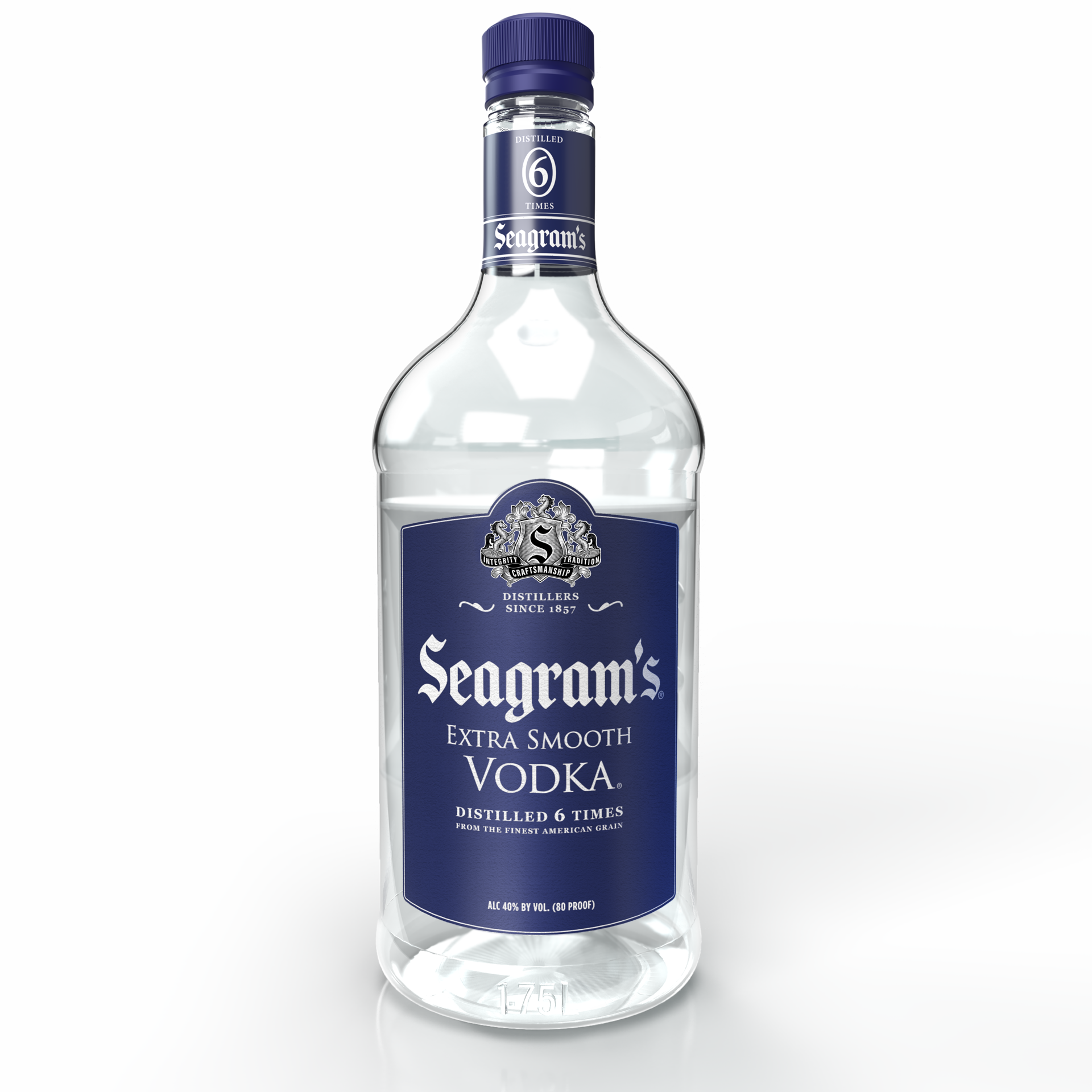 slide 1 of 2, Seagram's Vodka Extra Smooth Seagram's Extra Smooth Vodka, 1.75 liter