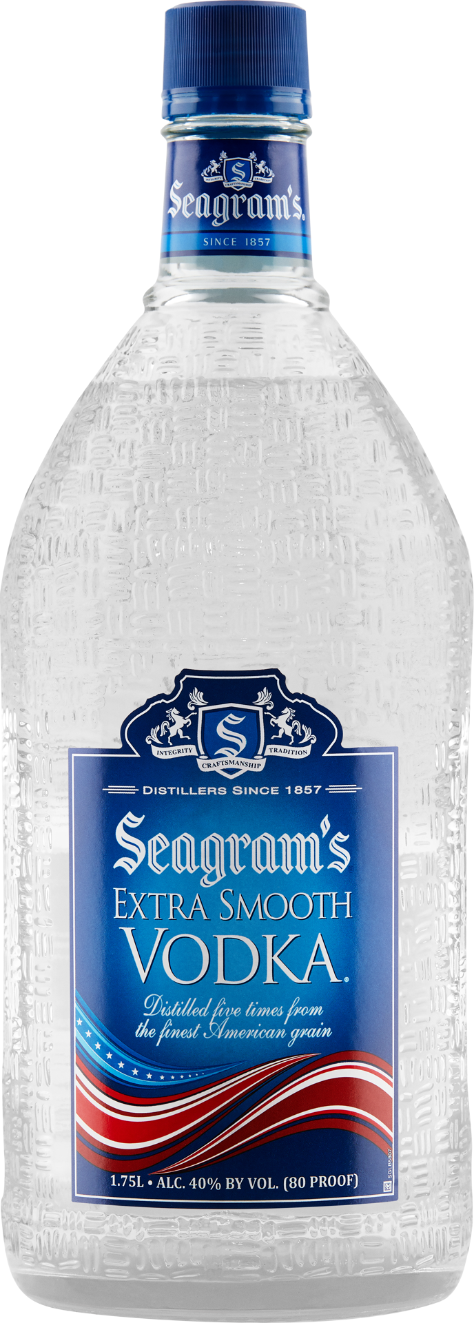 slide 1 of 1, Seagram's Vodka Extra Smooth Seagram's Extra Smooth Vodka, 1.75 liter