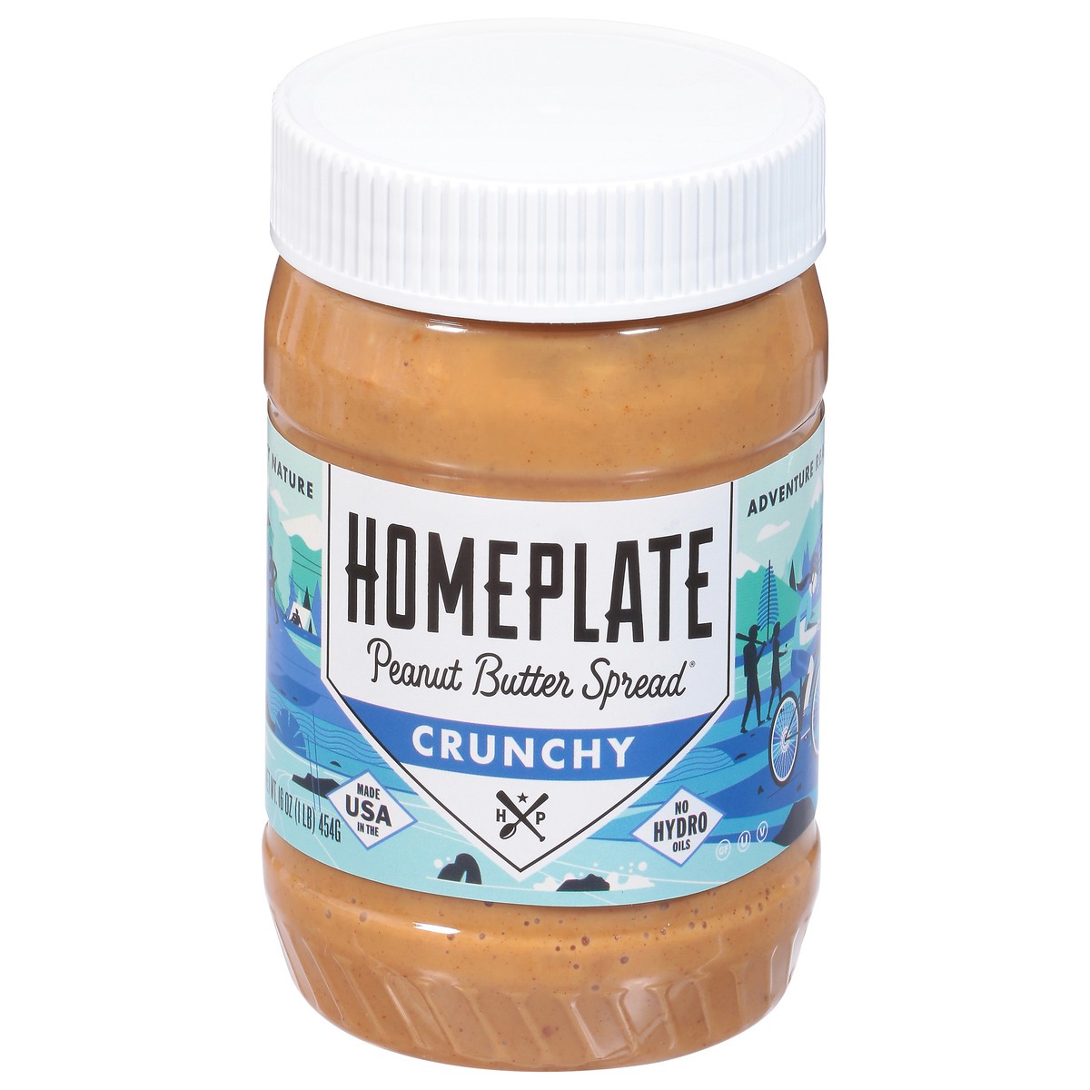 slide 1 of 2, HomePlate Peanut Butter Crunchy Peanut Butter Spread 16 oz, 16 oz