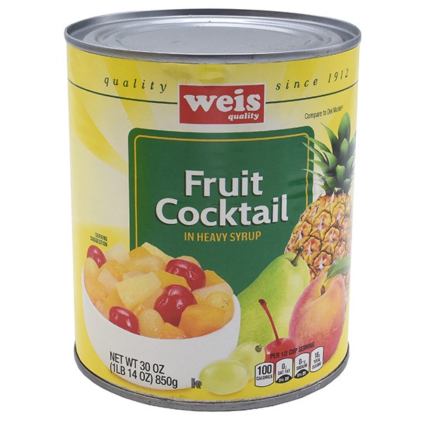 slide 1 of 1, Weis Quality Fruit Cocktail In Heavy Syrup, 30 oz