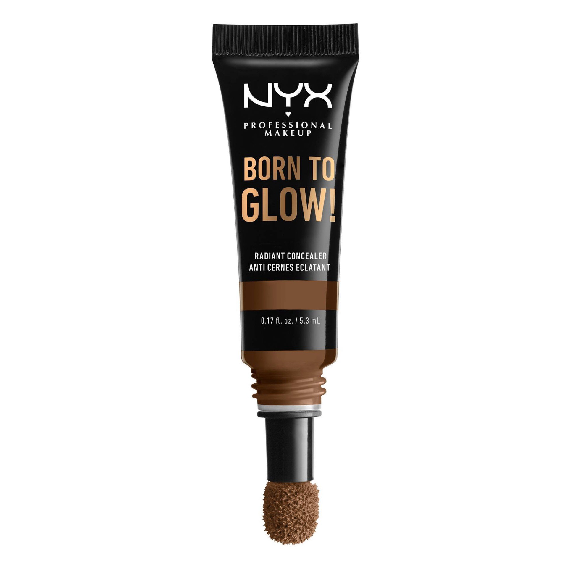 slide 1 of 4, NYX Professional Makeup Born To Glow Radiant Concealer - 19 Mocha - 0.17 fl oz, 0.422 oz