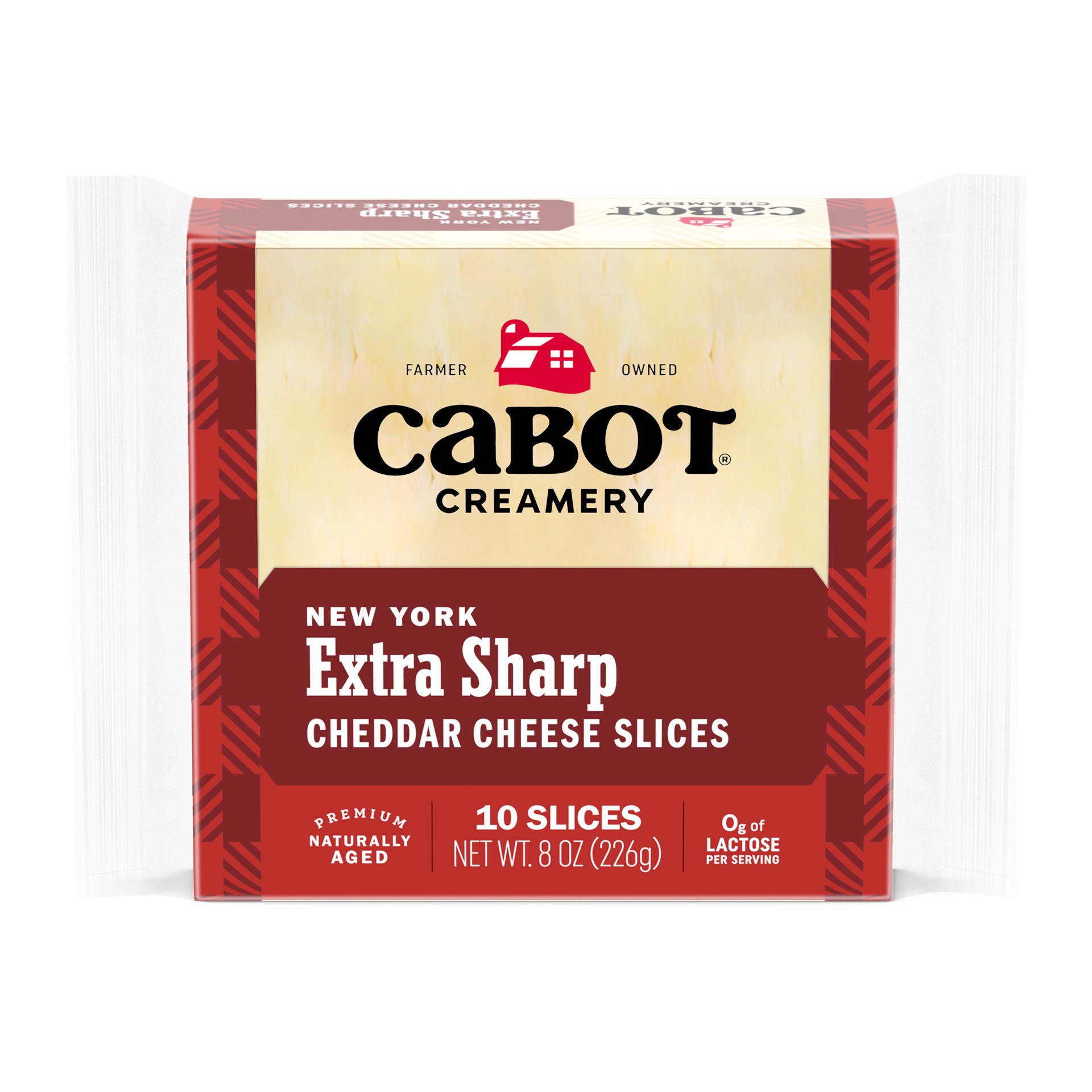 slide 1 of 7, Cabot Creamery Sliced New York Extra Sharp Cheddar Cheese 8 oz, 8 oz