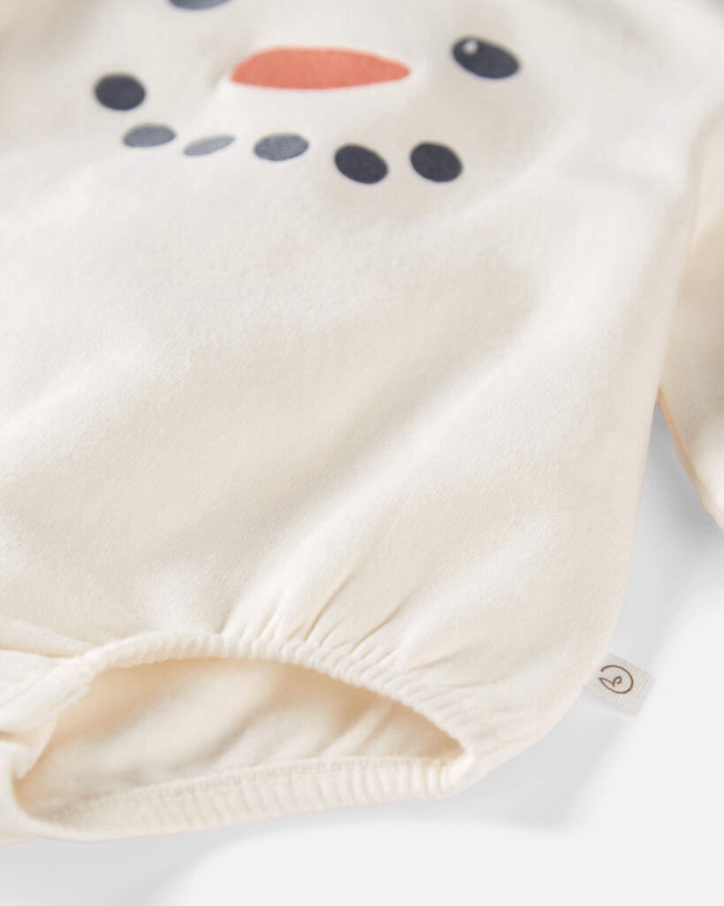 slide 3 of 3, Littleplanet Baby Snowman Bubble Bodysuit Made with Organic Cotton Cream 12M, 1 ct