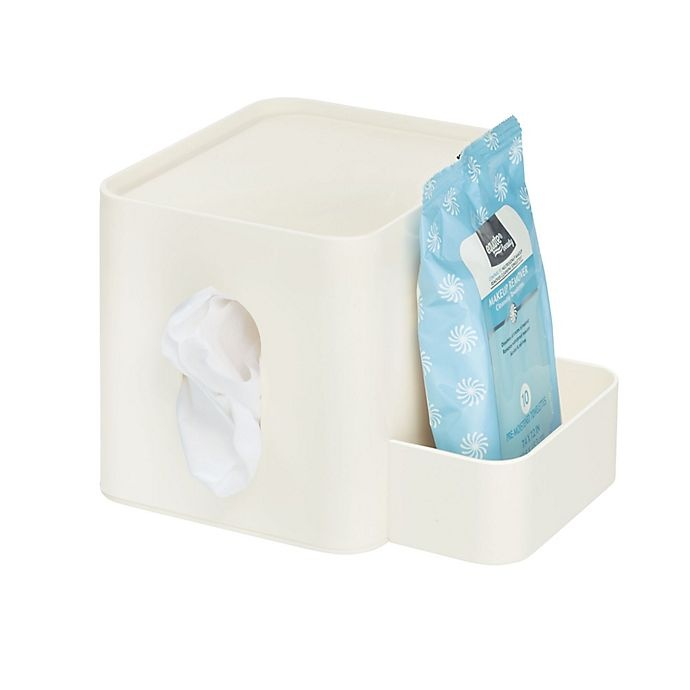 slide 6 of 6, iDesign Tissue Holder with Storage Caddy - Coconut, 1 ct