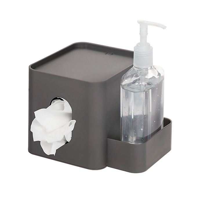 slide 5 of 6, iDesign Tissue Holder with Storage Caddy - Charcoal, 1 ct