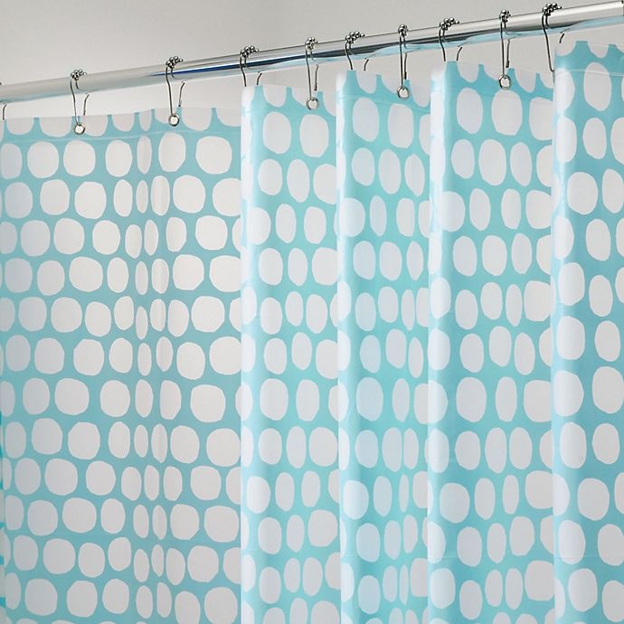 slide 2 of 4, InterDesign Honeycomb Shower Curtain - Aqua, 1 ct