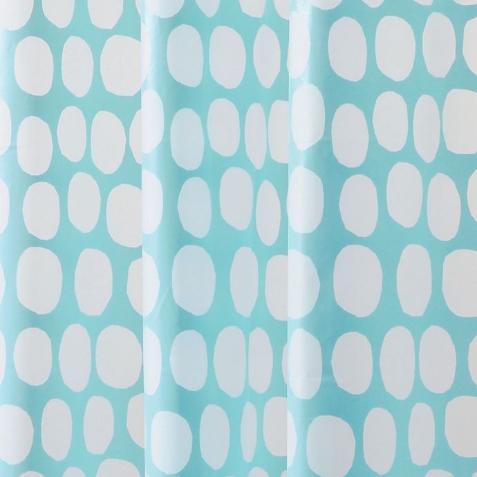 slide 3 of 4, InterDesign Honeycomb Shower Curtain - Aqua, 1 ct