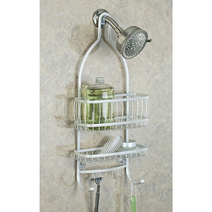 slide 3 of 4, iDesign York Lyra Shower Caddy - Pearl White, 1 ct