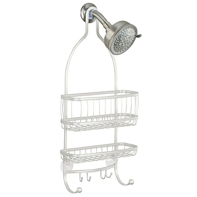 slide 1 of 4, iDesign York Lyra Shower Caddy - Pearl White, 1 ct