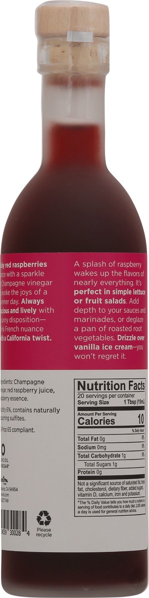 slide 3 of 9, O California Raspberry Champagne Vinegar 10.1 fl oz Bottle, 10.1 fl oz