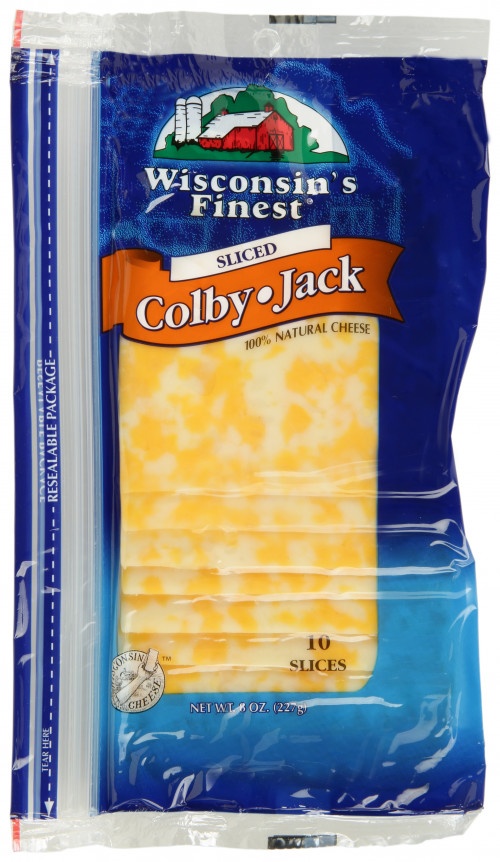 slide 1 of 1, Wisconsin's Finest Colby Jack Cheese Slices, 8 oz