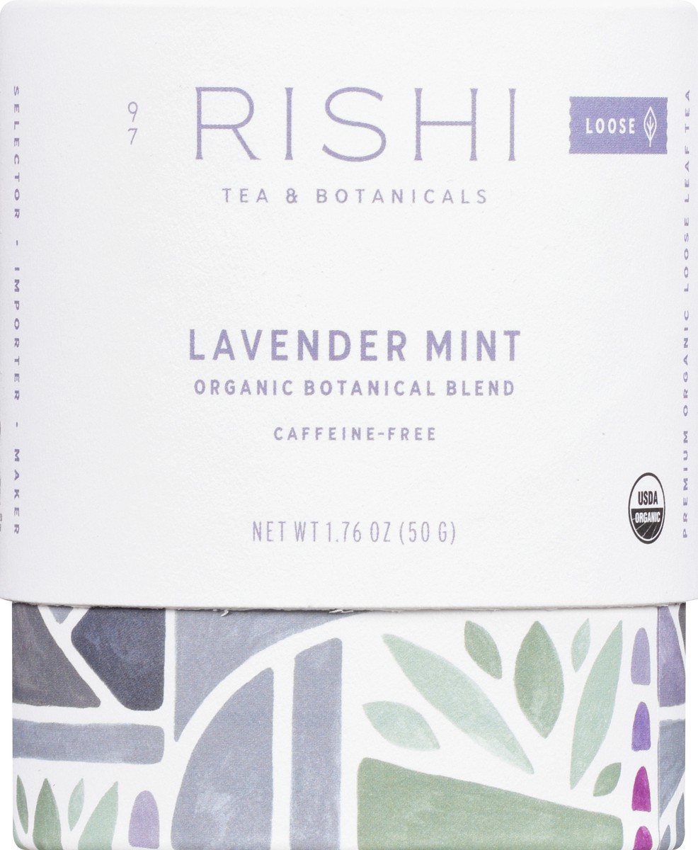 slide 1 of 9, Rishi Caffeine-Free Organic Loose Lavender Mint Tea - 1.76 oz, 1.76 oz