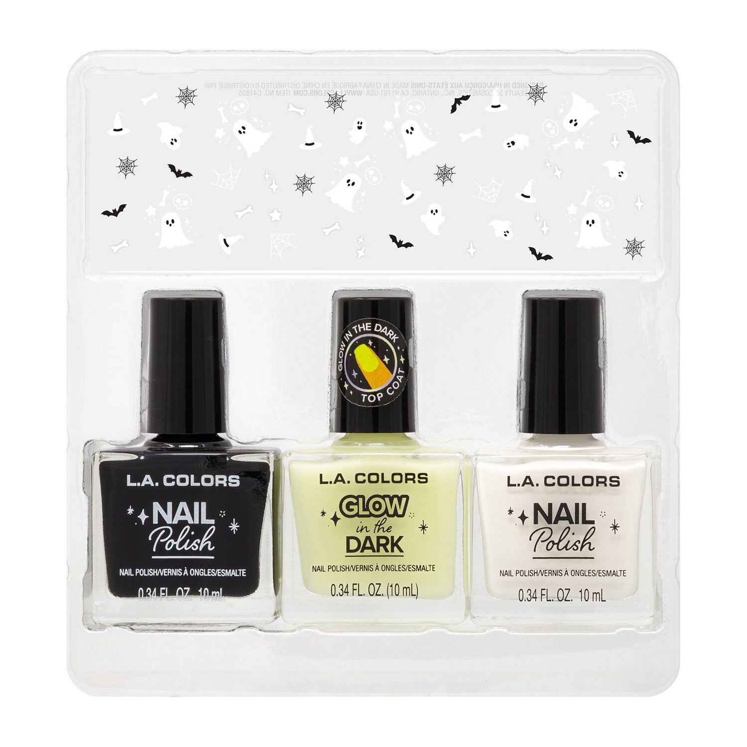 slide 2 of 2, La Colors 4pc Nail Polish Kit With Nail Stickers, Glowy Mani, 4 ct