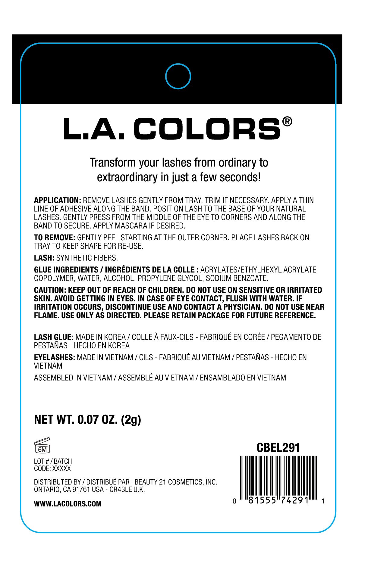slide 2 of 2, L.A. Colors Dramatilash Multi-Pack False Eyelash Kit With Adhesive, 3 ct
