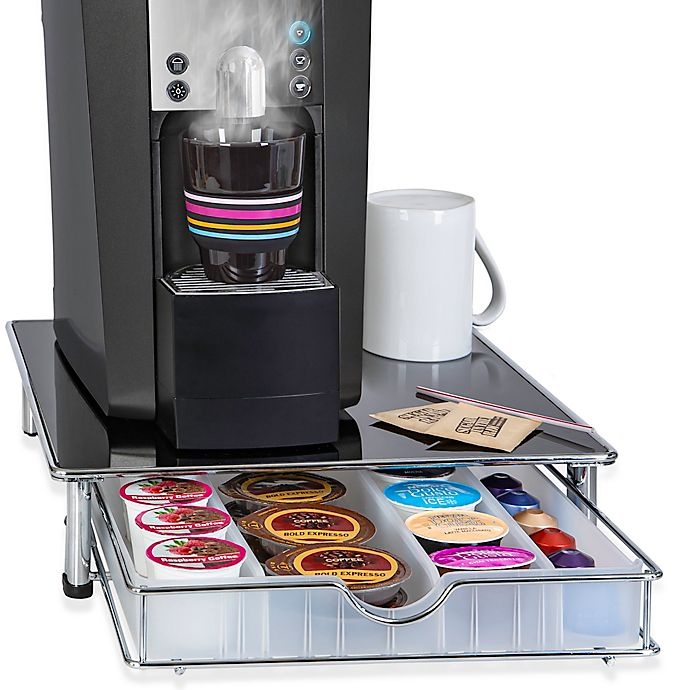 slide 2 of 6, Smart Design 36-Pod Capacity Rolling Coffee Pod Drawer - Clear, 1 ct