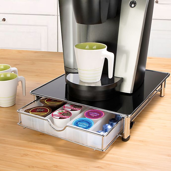 slide 6 of 6, Smart Design 36-Pod Capacity Rolling Coffee Pod Drawer - Clear, 1 ct