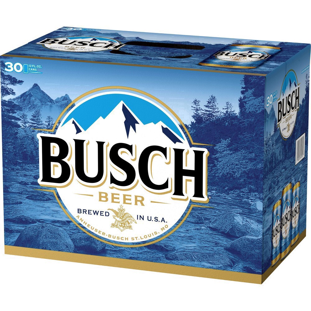 slide 11 of 53, Busch Beer  30 pk / 12 fl oz Cans, 360 fl. oz
