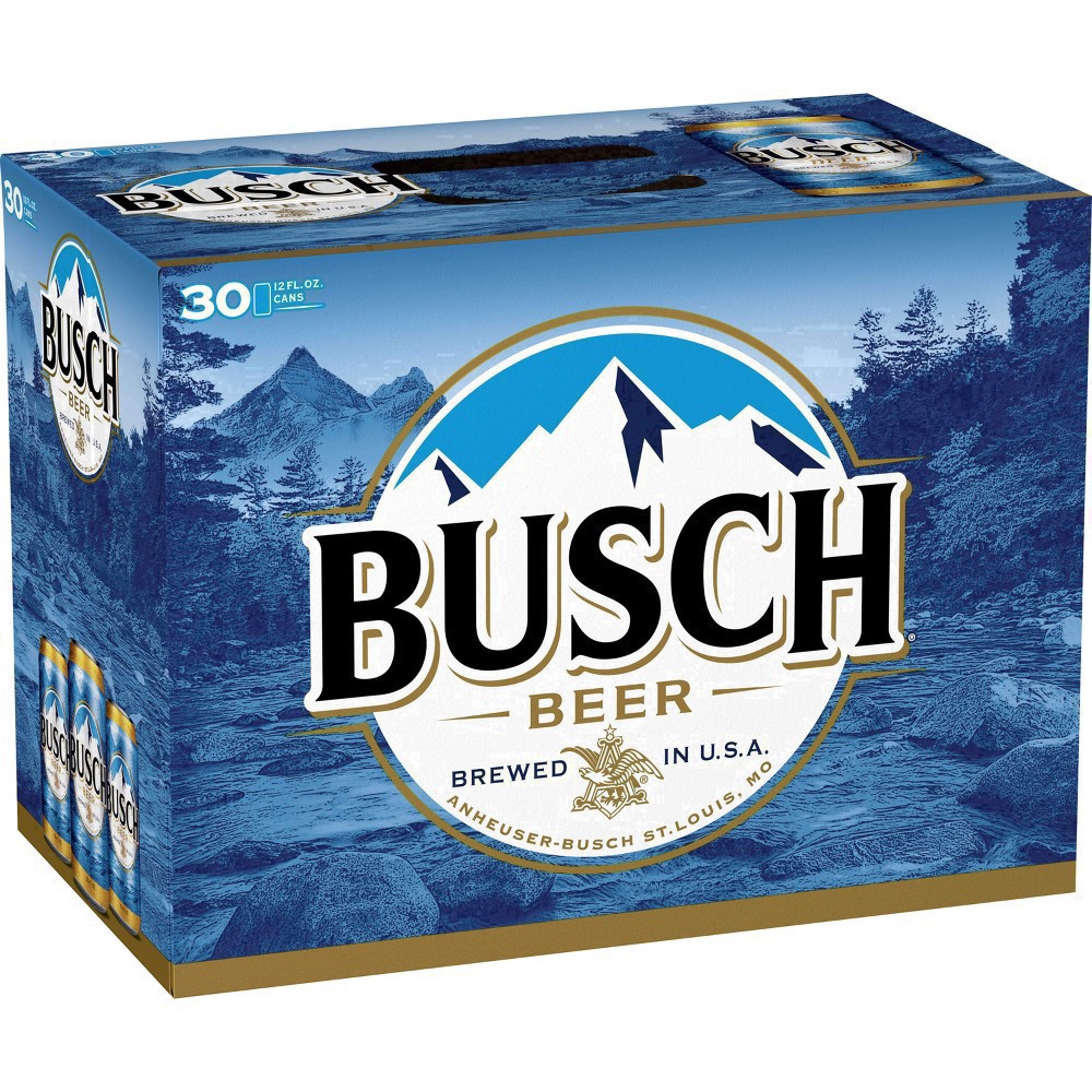 slide 5 of 53, Busch Beer  30 pk / 12 fl oz Cans, 360 fl. oz
