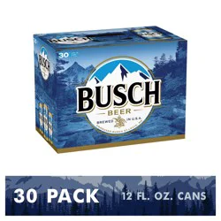Busch Beer, 30 Pack Beer, 12 FL OZ Cans, 4.3% ABV