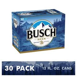 Busch Beer, 30 Pack Beer, 12 FL OZ Cans, 4.3% ABV