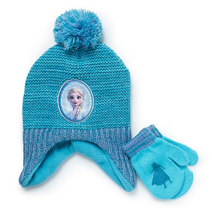 slide 1 of 1, Disney Frozen Hat and Mitten Set - Teal, 2 ct