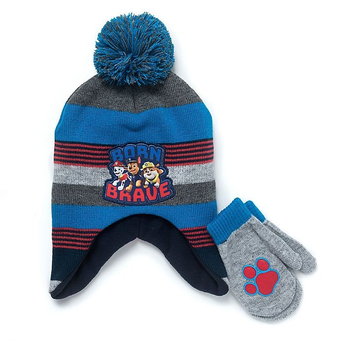 slide 1 of 1, Nickelodeon Paw Patrol Hat and Mitten Set - Grey, 2 ct