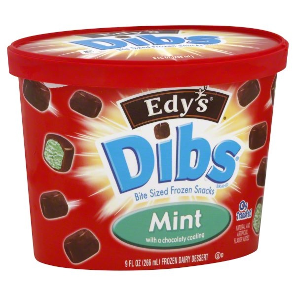 slide 1 of 1, Edy's Mint Dibs, 9 oz