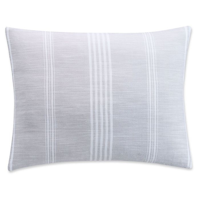 slide 1 of 2, KAS Clifton Standard Pillow Sham - Grey, 1 ct