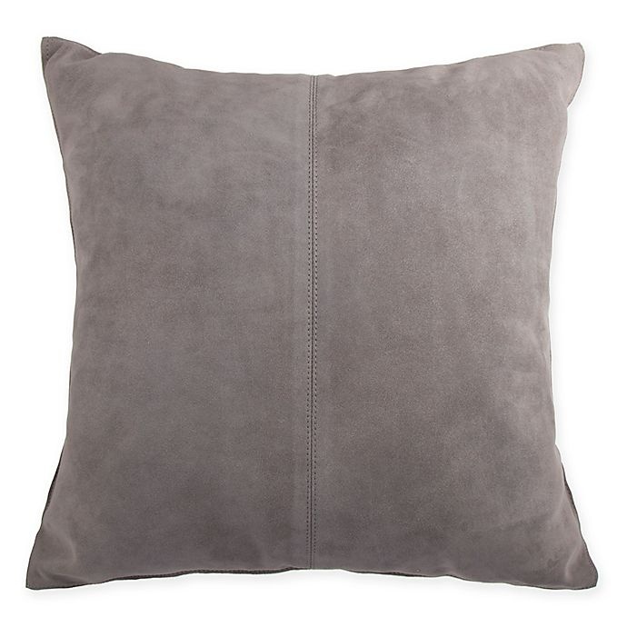 slide 1 of 2, Kenneth Cole Thompson Suede Square Throw Pillow - Stone, 1 ct
