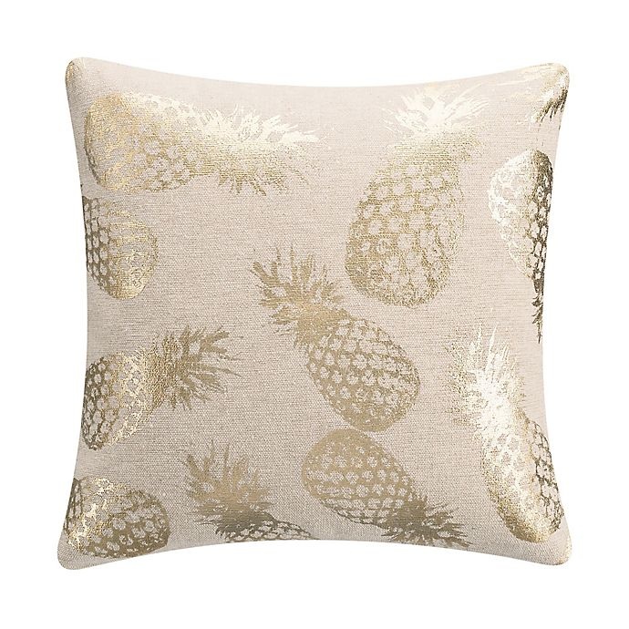 slide 1 of 1, KAS Room Terrell Pineapple Square Throw Pillow - Natural, 1 ct