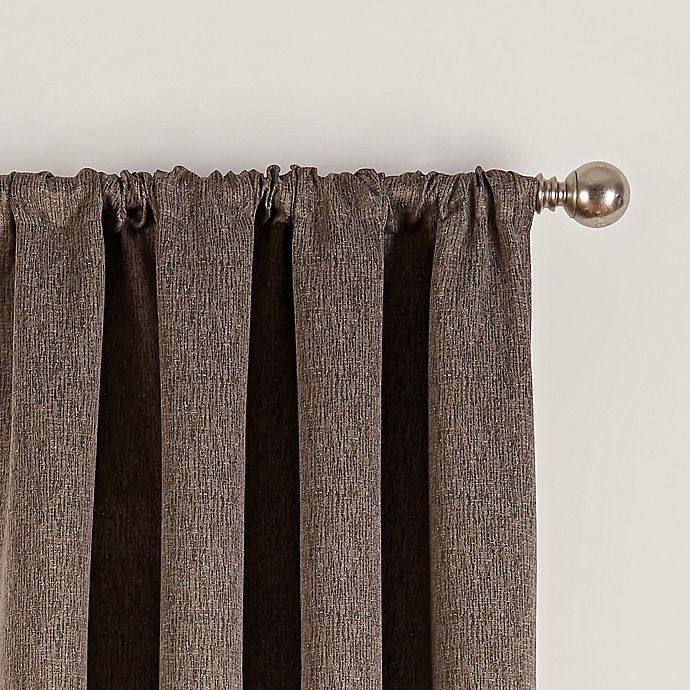 slide 2 of 3, Eclipse Twilight Luna Rod Pocket Room Darkening Window Curtain Panel - Coffee, 63 in