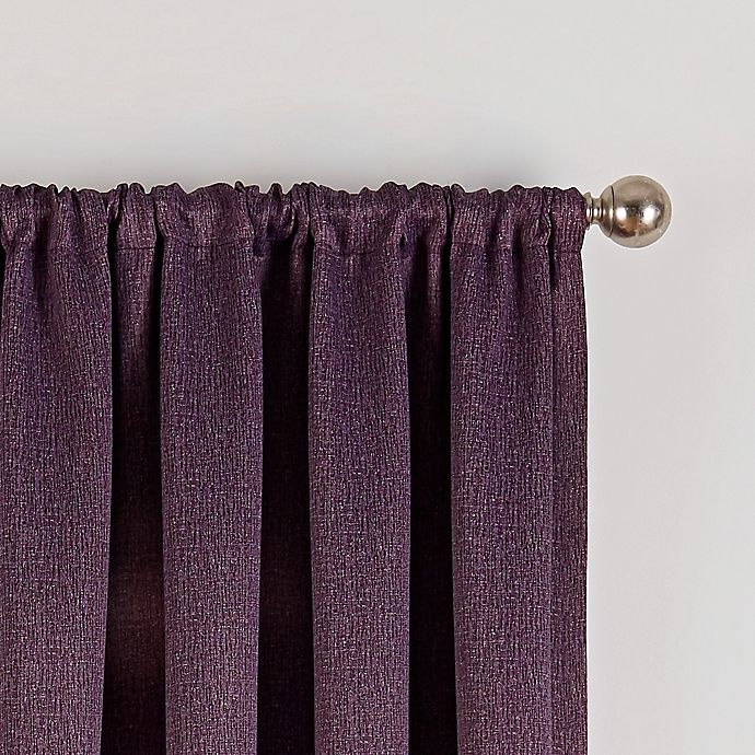 slide 2 of 3, Eclipse Twilight Luna Rod Pocket Room Darkening Window Curtain Panel - Plum, 72 in