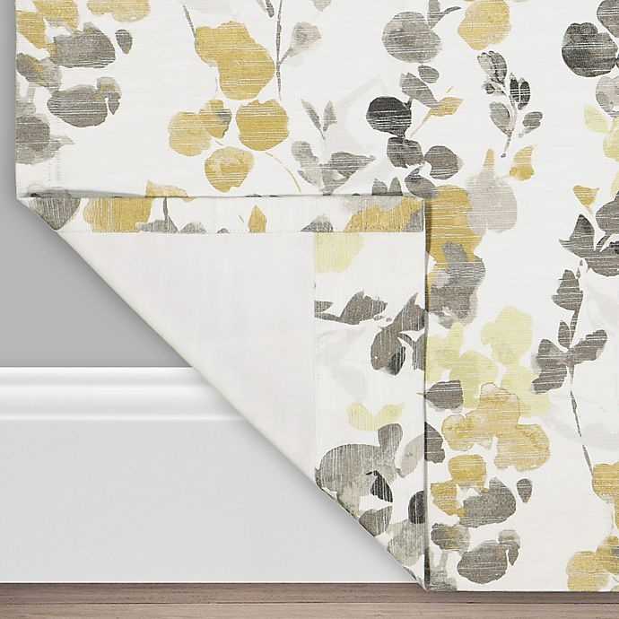 slide 2 of 4, Brookstone Salano Floral Blackout Curtain Panel - Yellow/Grey, 84 in