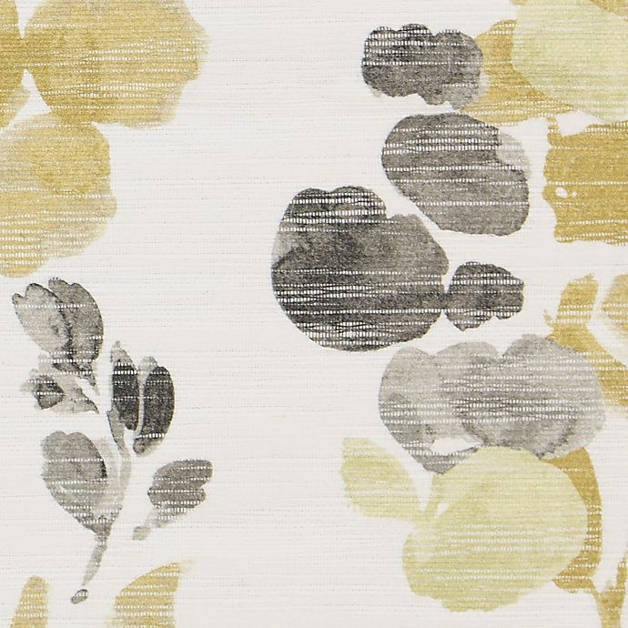 slide 3 of 4, Brookstone Salano Floral Blackout Curtain Panel - Yellow/Grey, 84 in