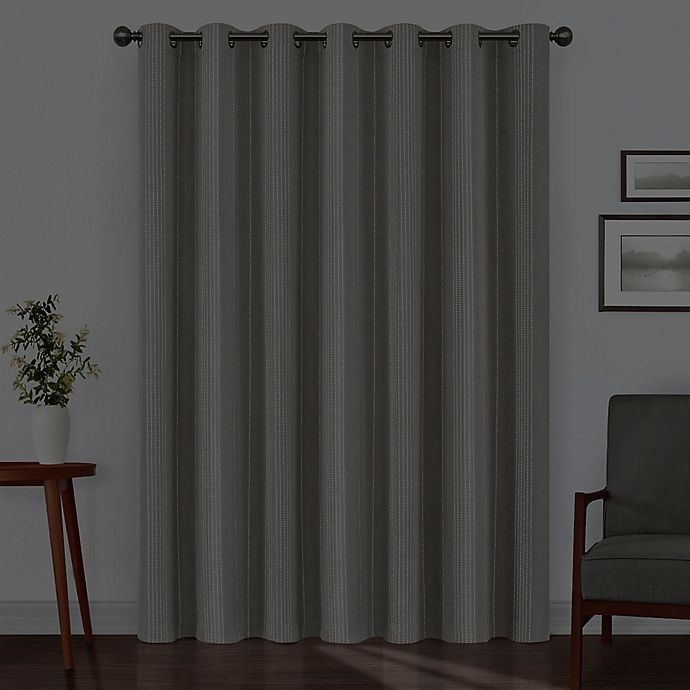 slide 5 of 8, Eclipse Ronneby Grommet Blackout Window Curtain Panel - Light Grey, 95 in