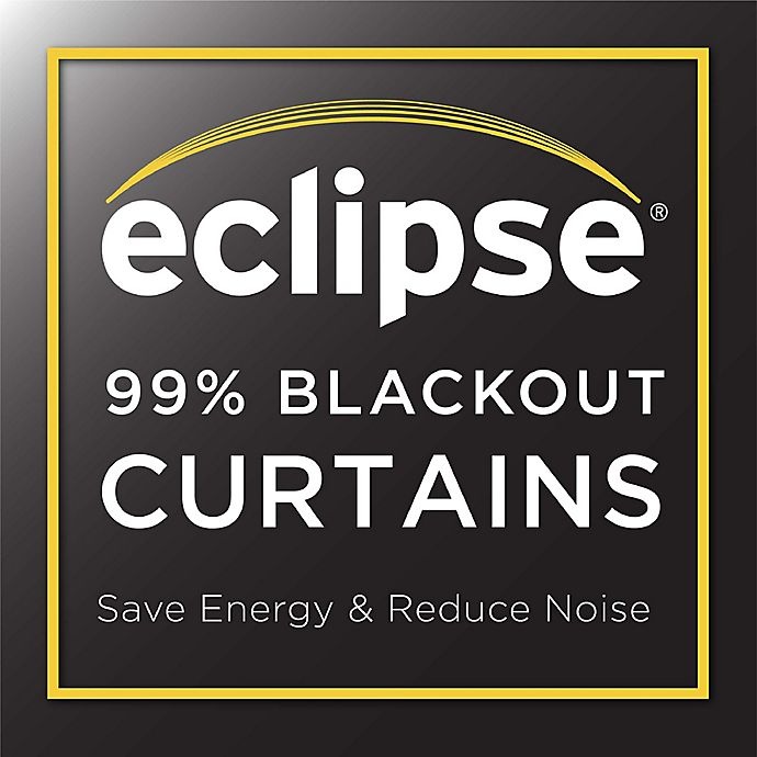 slide 8 of 8, Eclipse Ronneby Grommet Blackout Window Curtain Panel - Light Grey, 95 in
