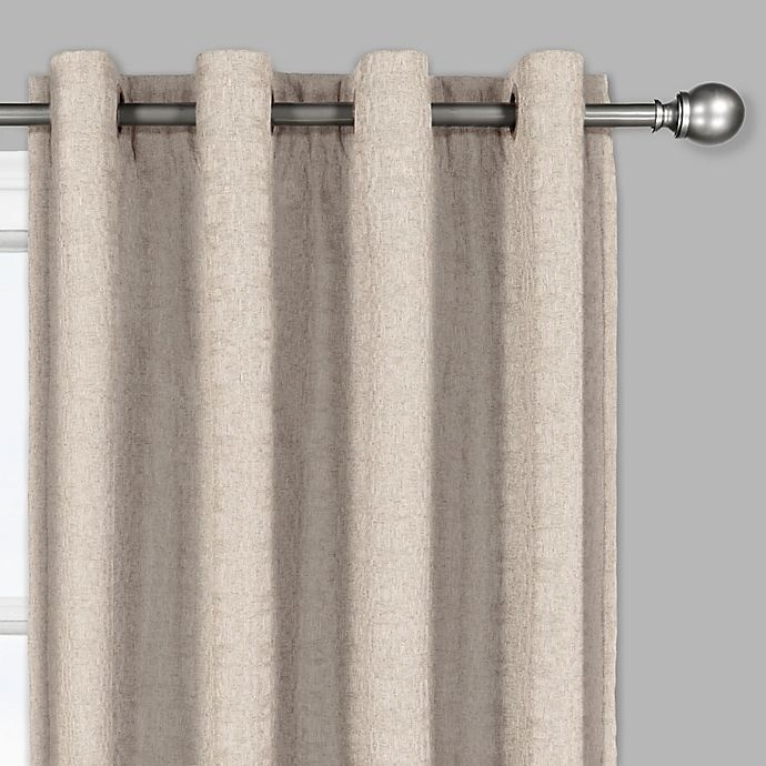 slide 2 of 4, Brookstone Malone Draftblocker Grommet Window Curtain Panel - Ivory, 63 in