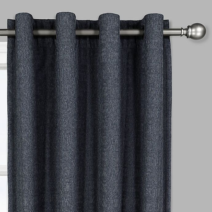 slide 3 of 5, Brookstone Malone Draftblocker Grommet Window Curtain Panel - Indigo, 108 in