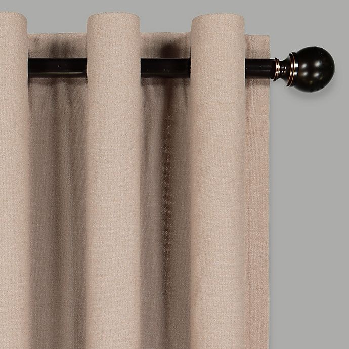 slide 3 of 5, Brookstone Marco Grommet Room Darkening Window Curtain Panel - Taupe, 84 in