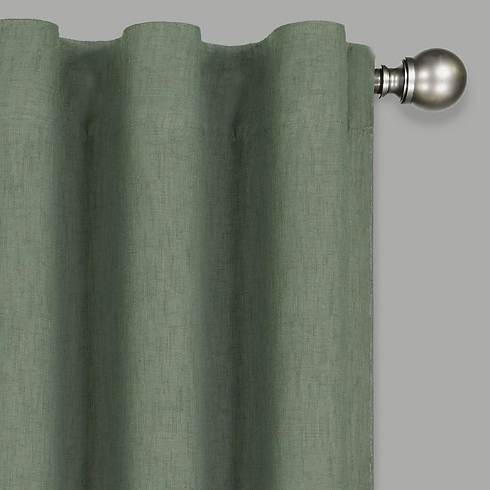 slide 2 of 8, Eclipse Nora Solid Rod Pocket/Back Tab 100% Blackout Window Curtain Panel - Sage, 84 in